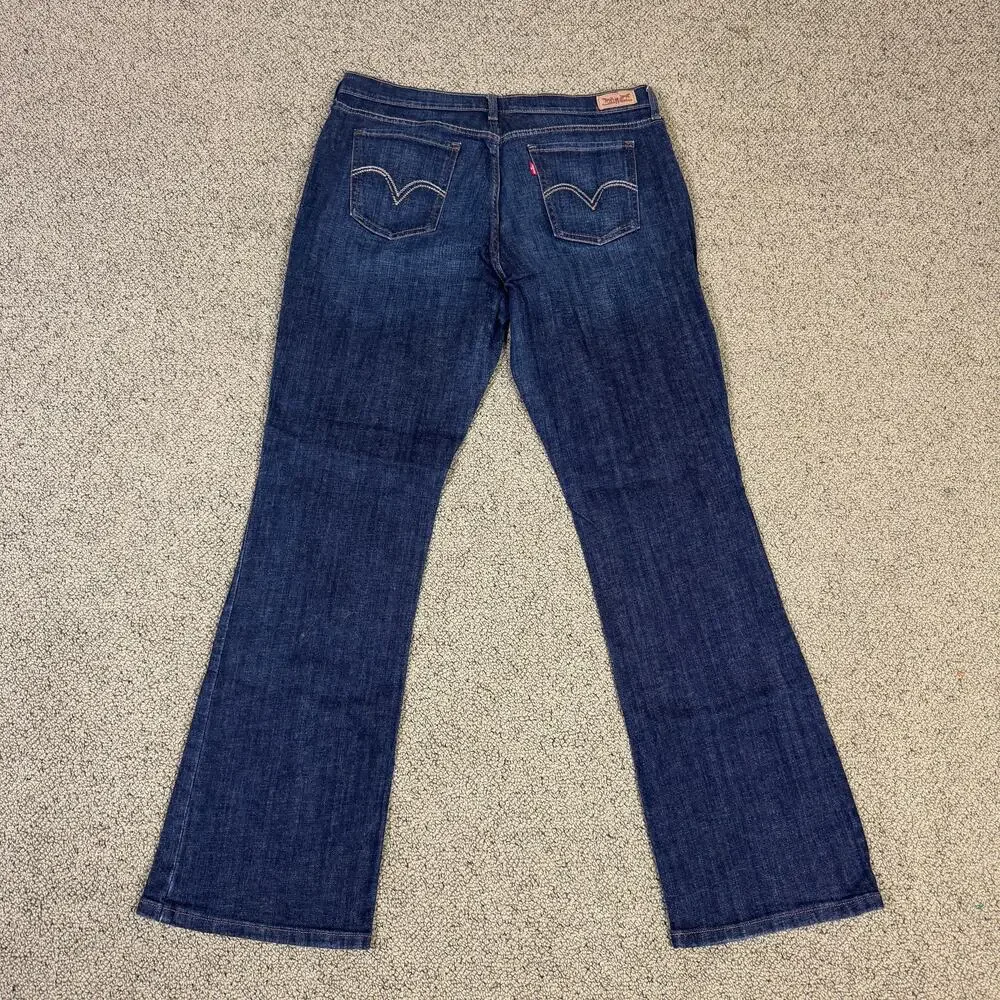 Levis 515 Bootcut Dark Wash Denim Blue Jeans US Womens 16 Plus - Picture 3 of 7
